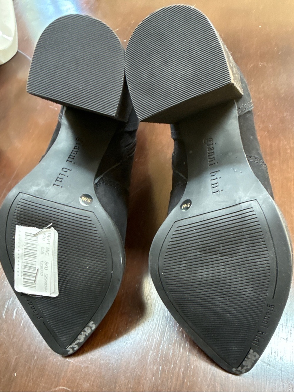 Darnold Suede Block Heel Booties - Picture 4 of 4